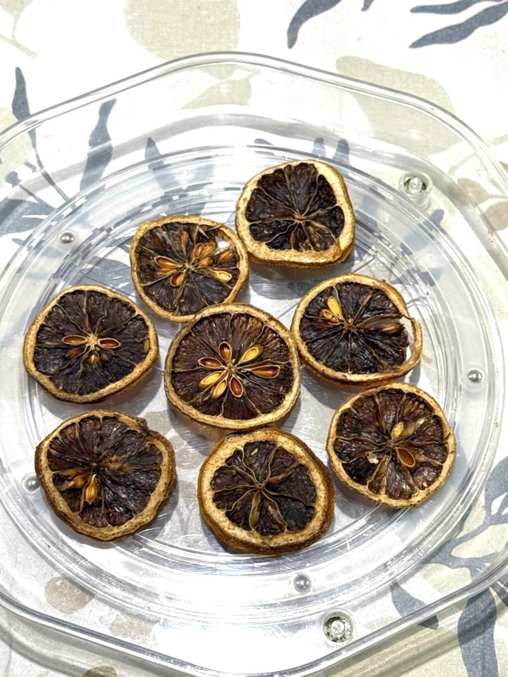 Dried Lemon Slice Bowl Display - Natural Brown Accent-8 slices